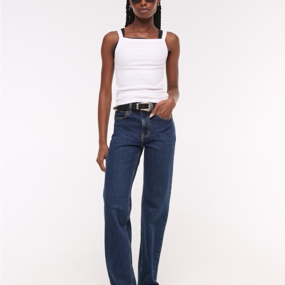 Abercrombie & Fitch Dark Blue Straight Leg Jeans